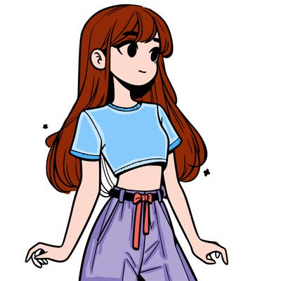 girl in a cute crop top