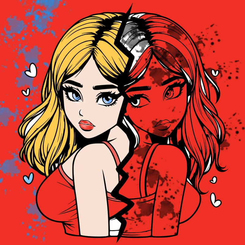 realistic girl split