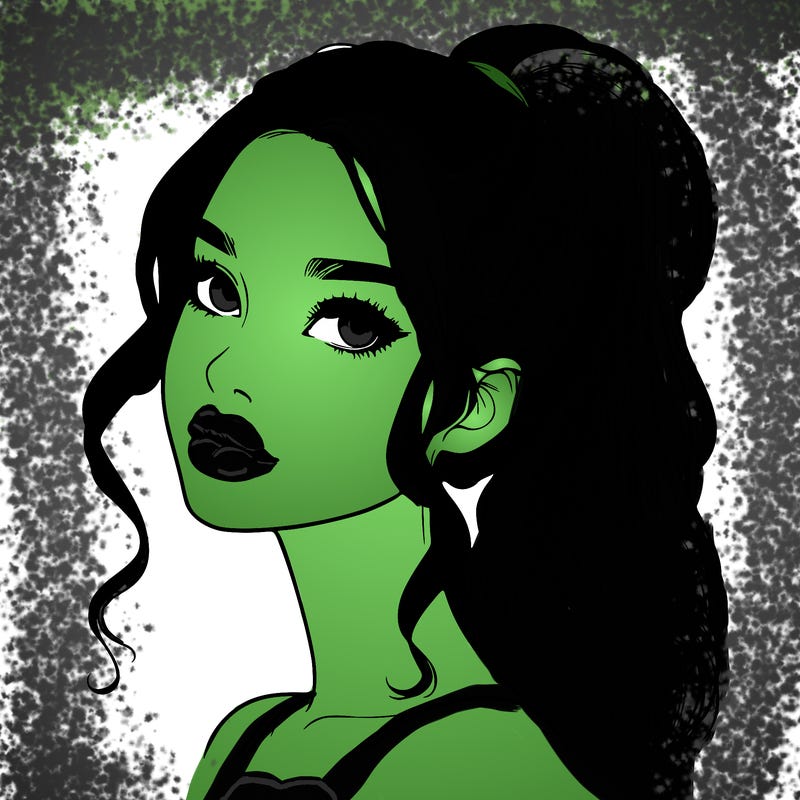 realistic girl with a ponytail on her hair and lips