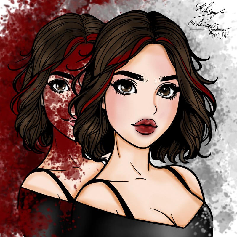 split realistic girl
