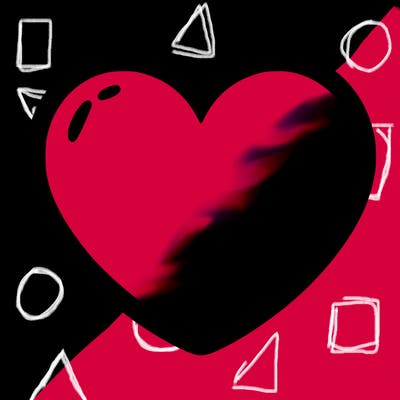 a blank heart