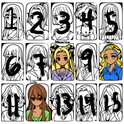 girls that look diffrent anime