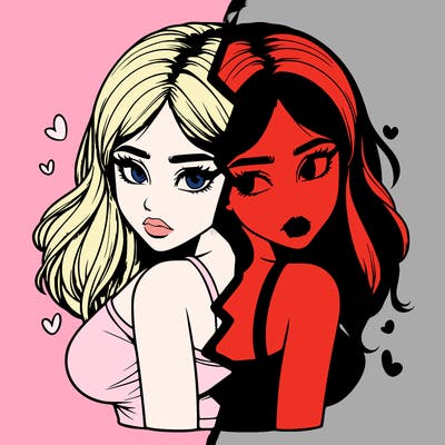 realistic girl split