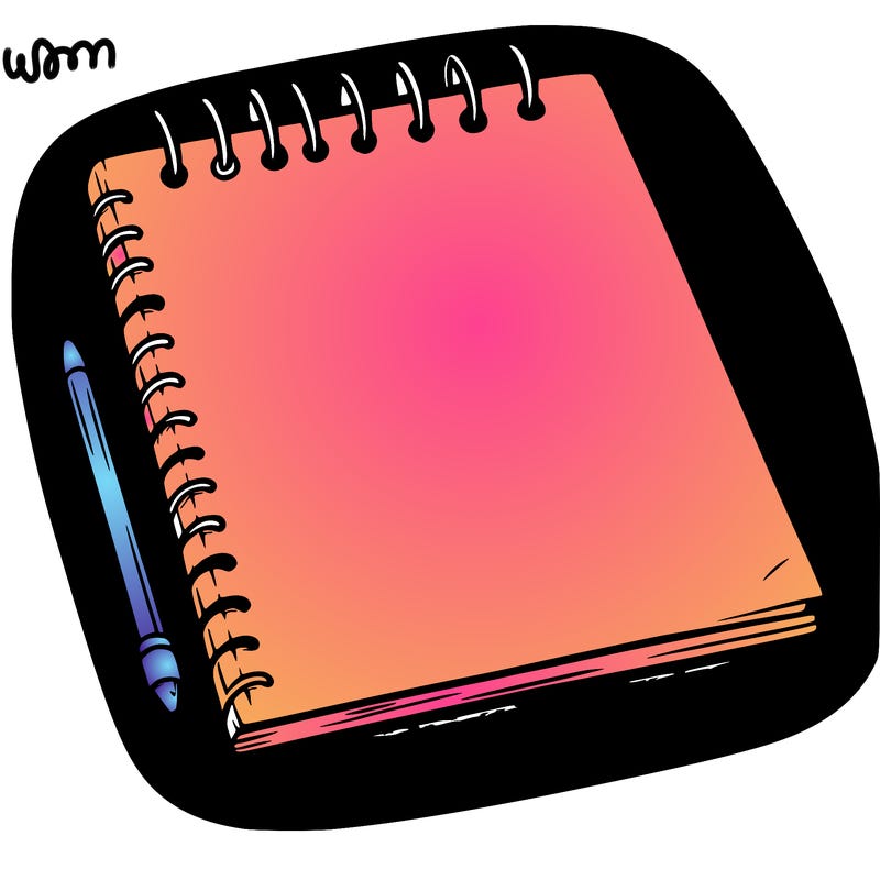 a blank sketch pad