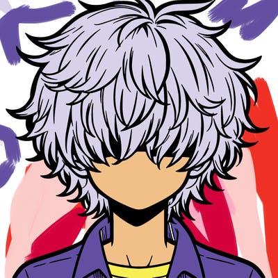 manga boy fluffy hair covering his eyes