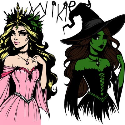 wicked glinda and  elphaba that is realistic