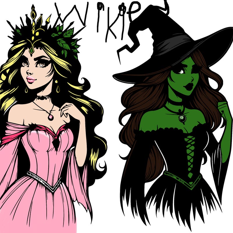 wicked glinda and  elphaba that is realistic