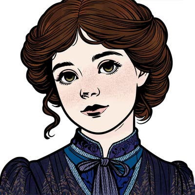a realistic girl from the 1900s