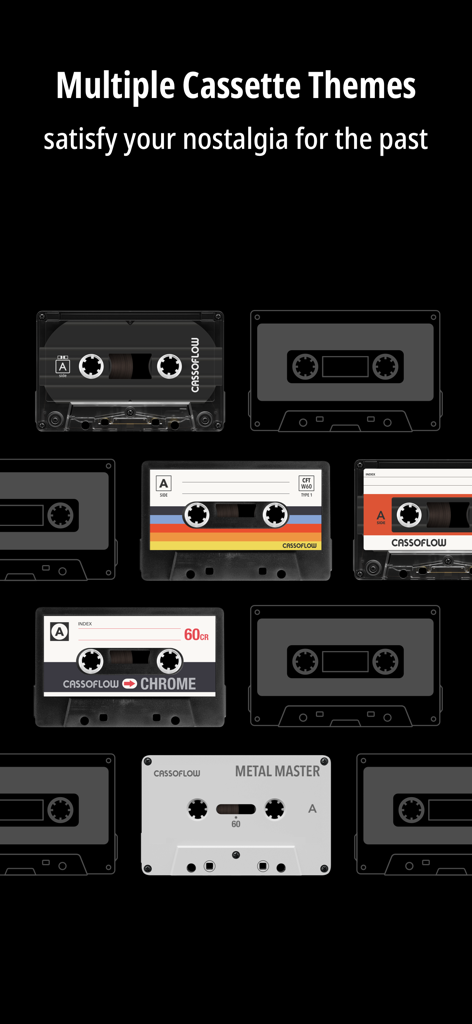 CassoFlow - Retro music player - CassoFlowミュージックプレーヤー用の複数のレトロカセットテープスキン