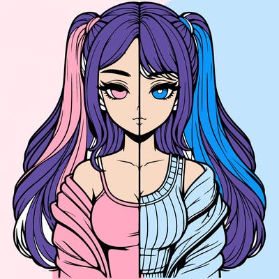 realistic girl split