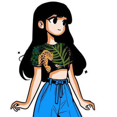 girl in a cute crop top