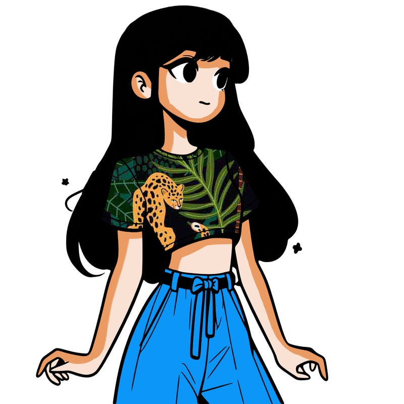 girl in a cute crop top