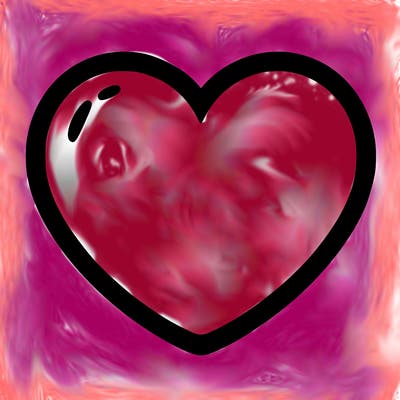 a blank heart