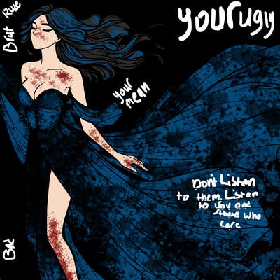 realistic woman in dress flowing the the wind