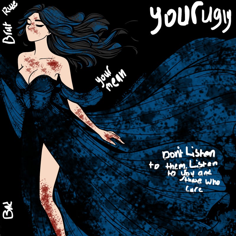 realistic woman in dress flowing the the wind