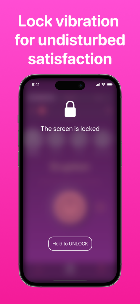 Écran de smartphone montrant la fonction de verrouillage d'écran d'une application de vibrateur pour éviter les interruptions accidentelles