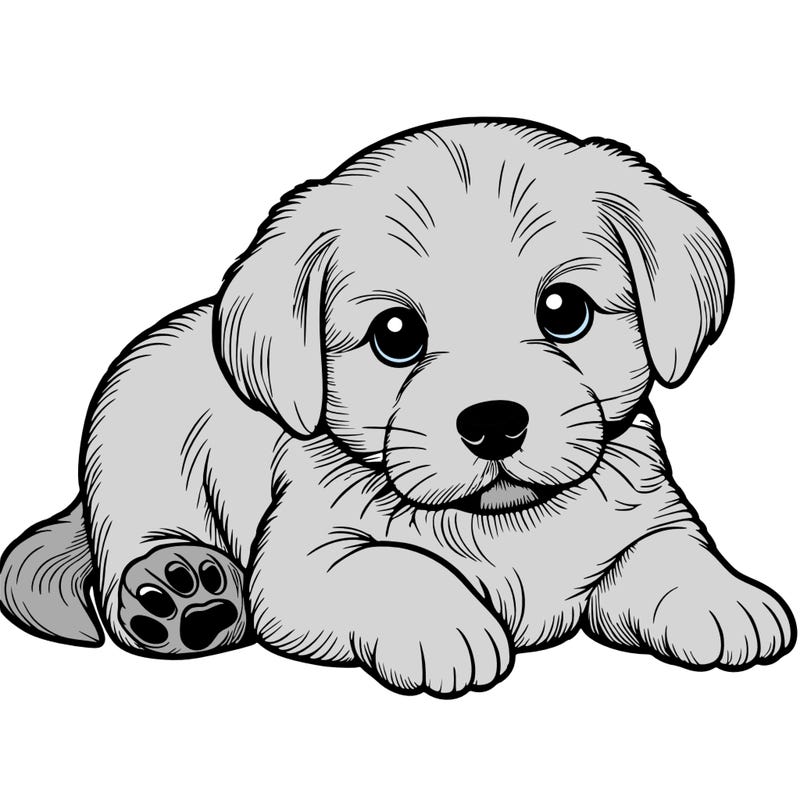 a cute realistic puppy