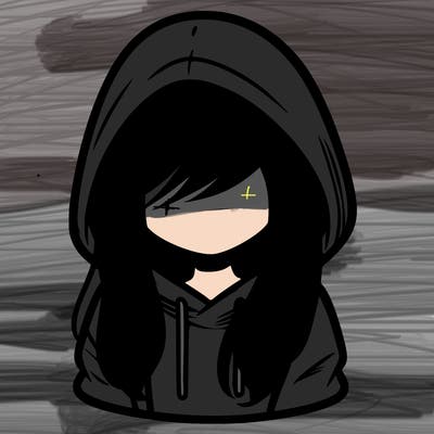girl with hair covering her face and wearing a hoodie