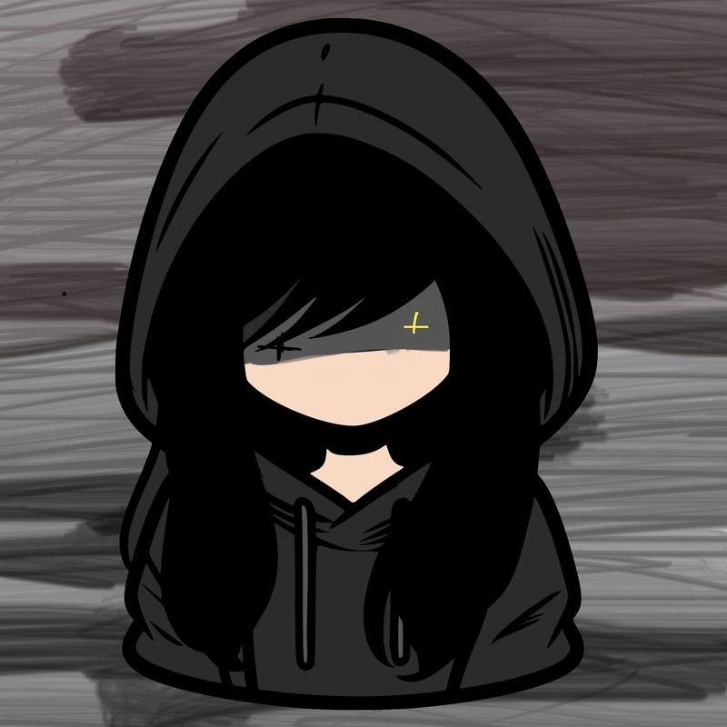 girl with hair covering her face and wearing a hoodie