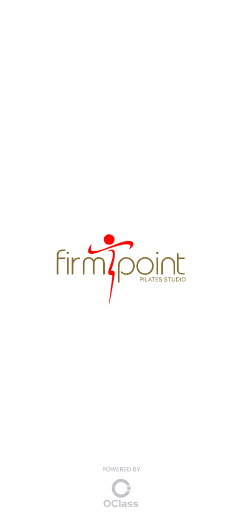 Firmpoint Pilates - Firmpoint Pilates Studio official logo on the app loading screen