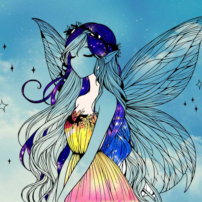 ethereal realistic fairy girl