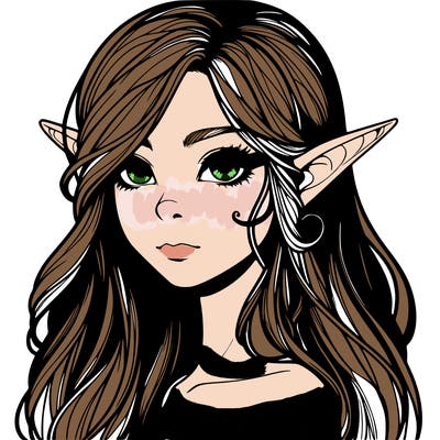 elf girl realistic dark fantasy