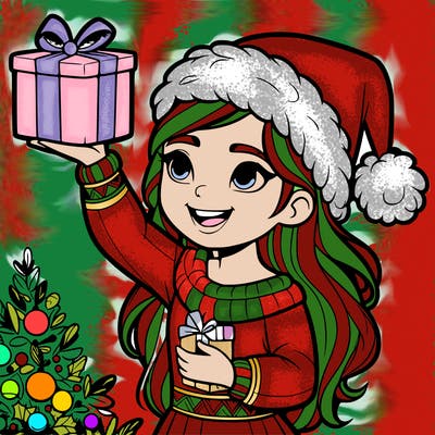 christmas girl realistic