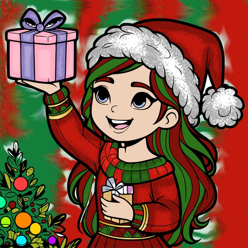 christmas girl realistic