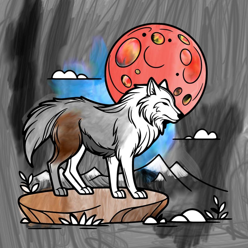 wolf moonlight