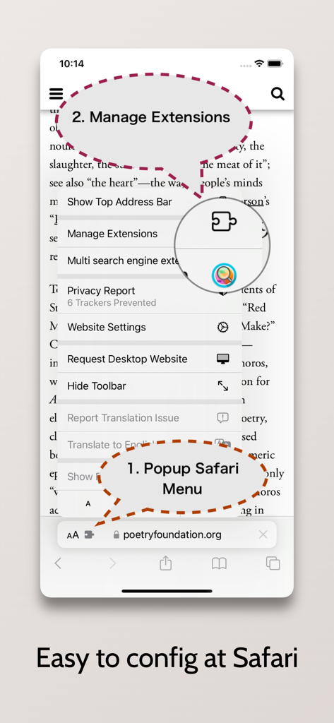 Guía paso a paso para configurar la extensión Multi Search Engine en el navegador Safari en iOS