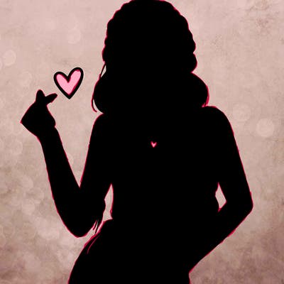 a realistic girl with braids and a corp top with jeans doing the heart sign