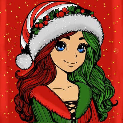 realistic christmas  girl