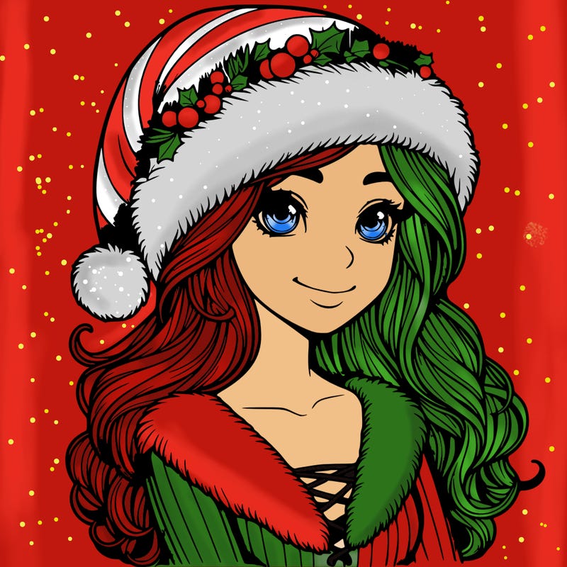 realistic christmas  girl