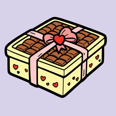 a box of chocolate for valentines day