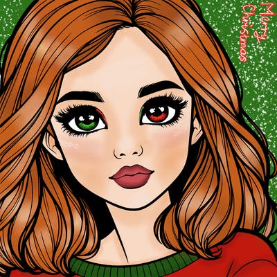 realistic girl whith cute eyes