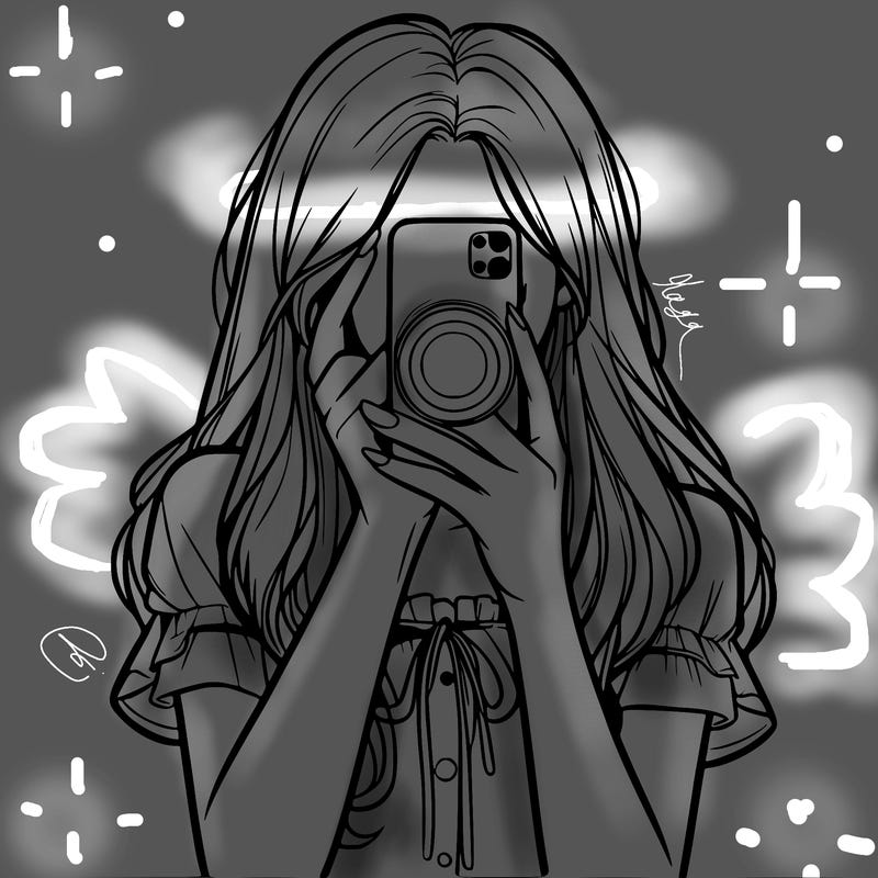 a realistic girl holding her phone taking pictures