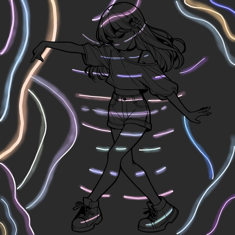 realistic girl danceing