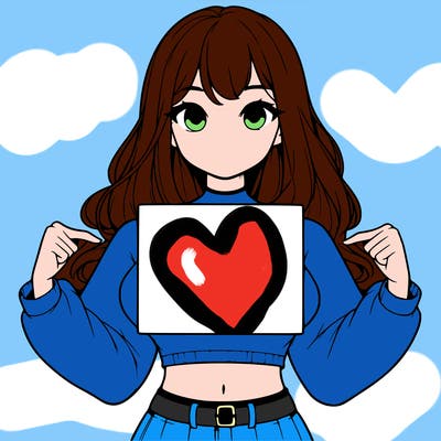 girl holding a blank sign in a long sleeve crop top