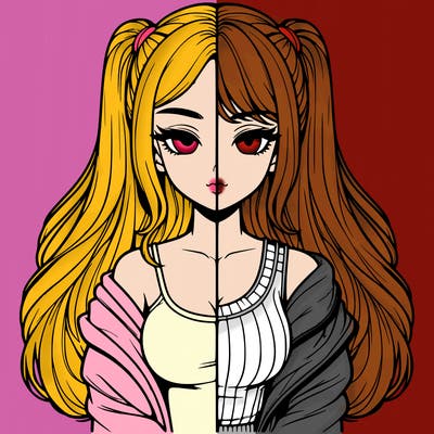 realistic girl split