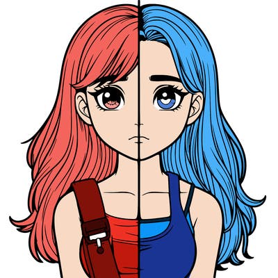 realistic girl split