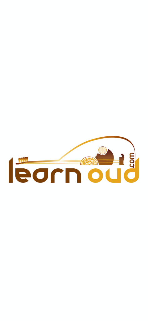 Learn Oud app logo with a stylized oud instrument silhouette