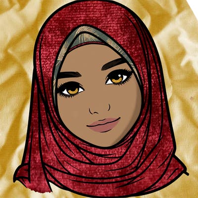 realistic girl with hijap