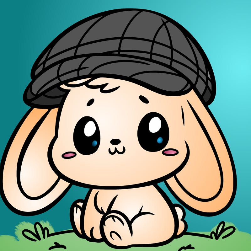 bunny with a hat