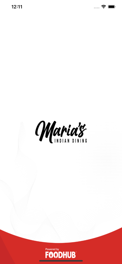 Marias Indian Dining app splash screen
