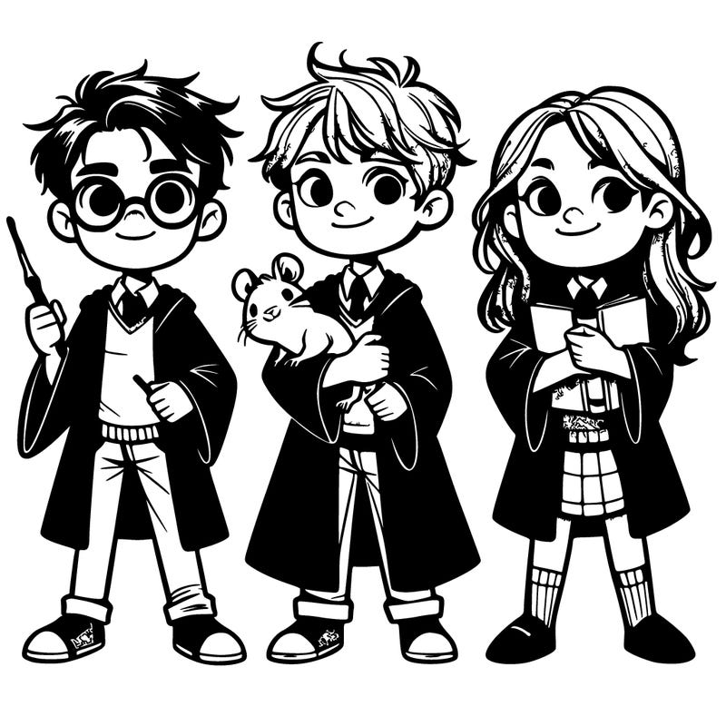 harry potter, hermione granger and ron weasley