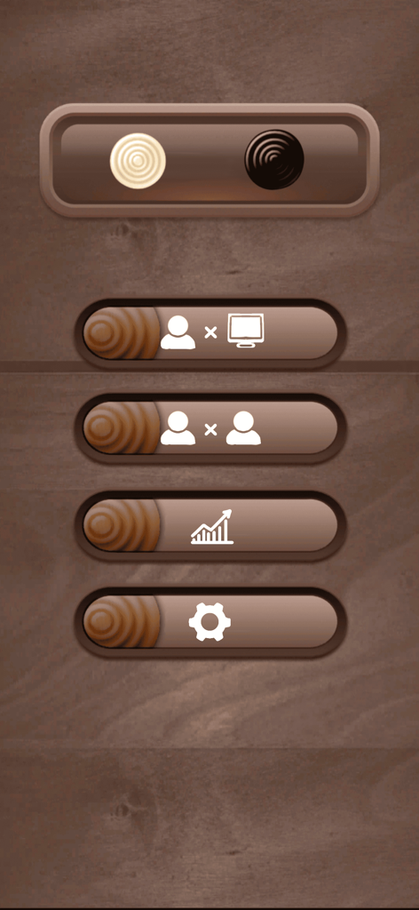 Checkers 2 Players online - Main menu screen of the Checkers 2 Players online app showing single player and two player game modes.