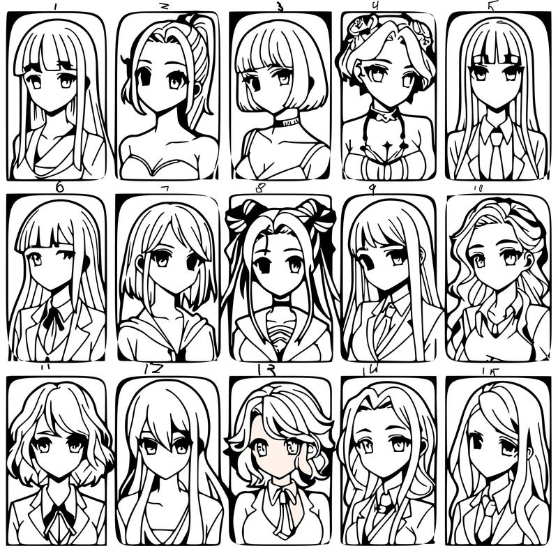 girls that look diffrent anime