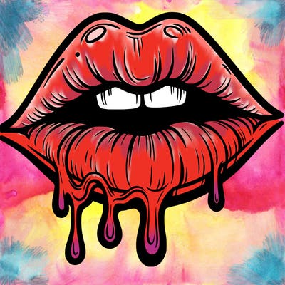 lips that look realistic and drip