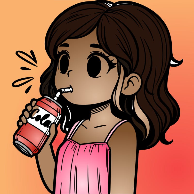 girl drinking cola