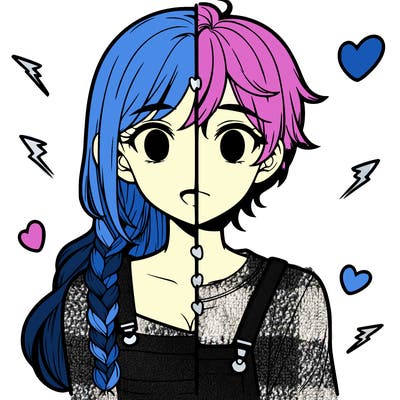 realistic girl boy split